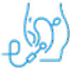 Abstract illustration of human anatomy connections