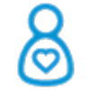 Icon of a person with a heart symbol