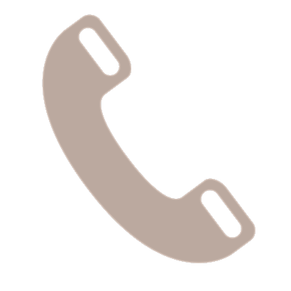 Telephone receiver illustration in beige color.