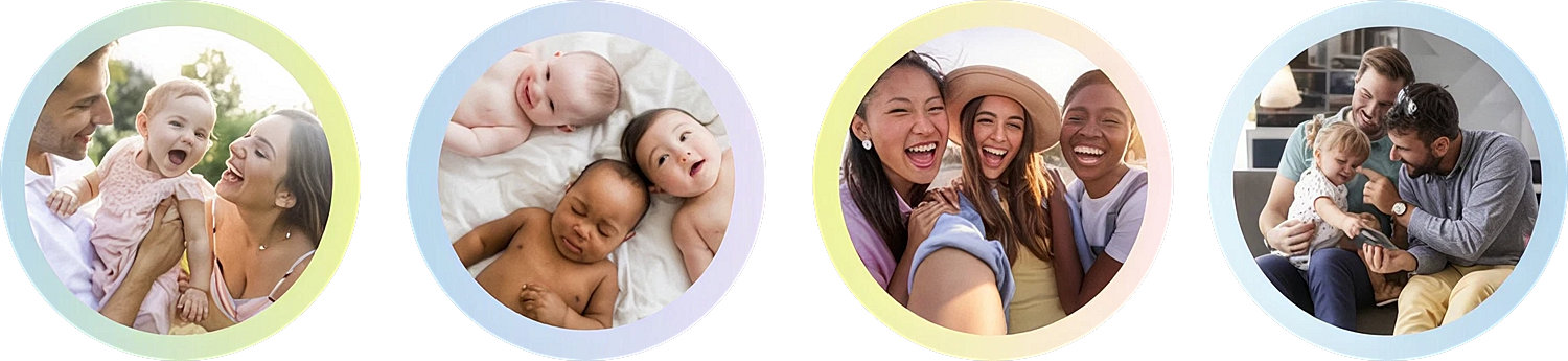 Families enjoying joyful moments together.