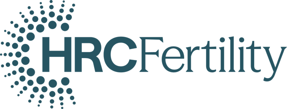 HRC Fertility logo design with dots pattern.