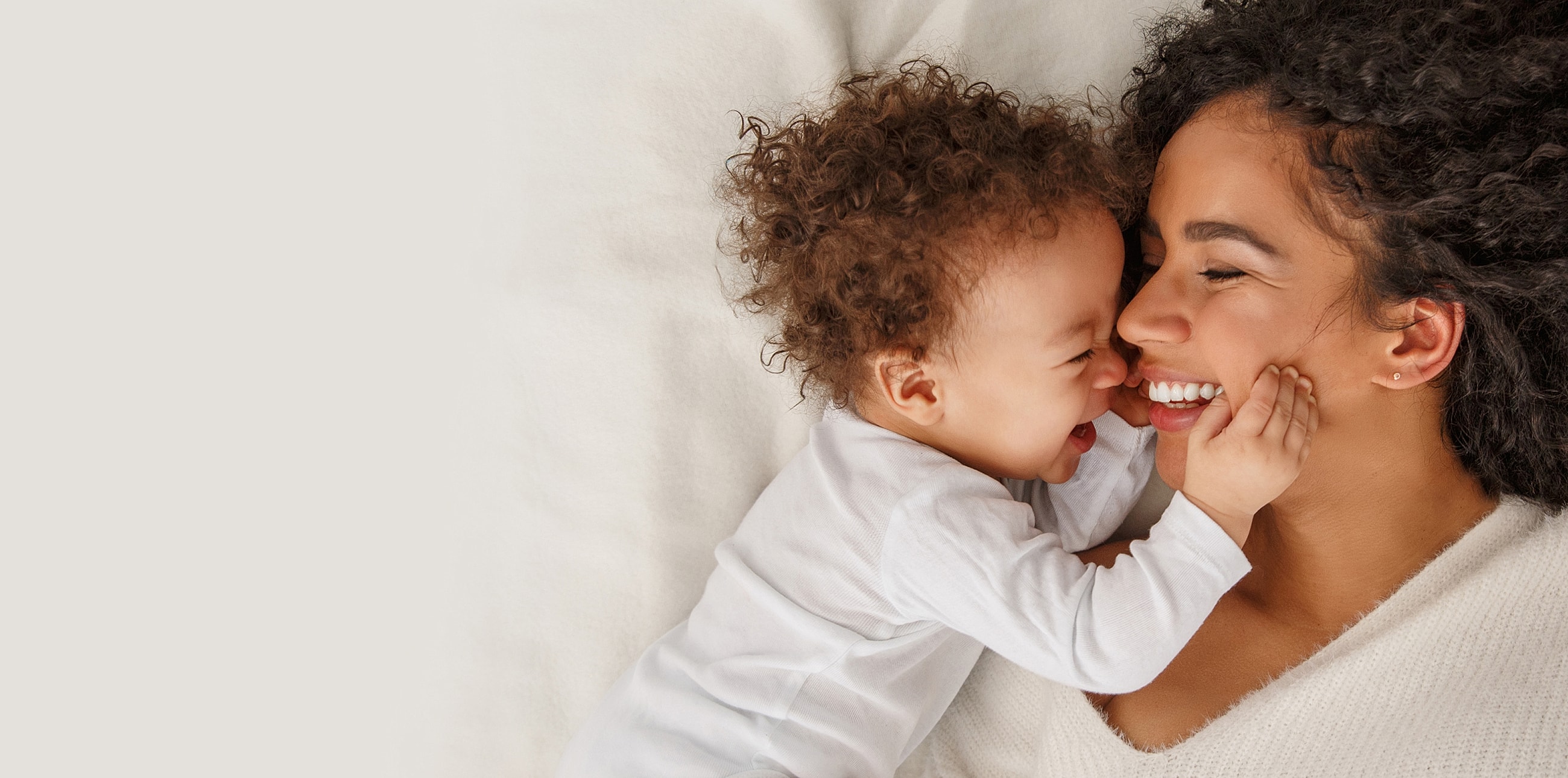 Mother and child sharing a joyful moment together